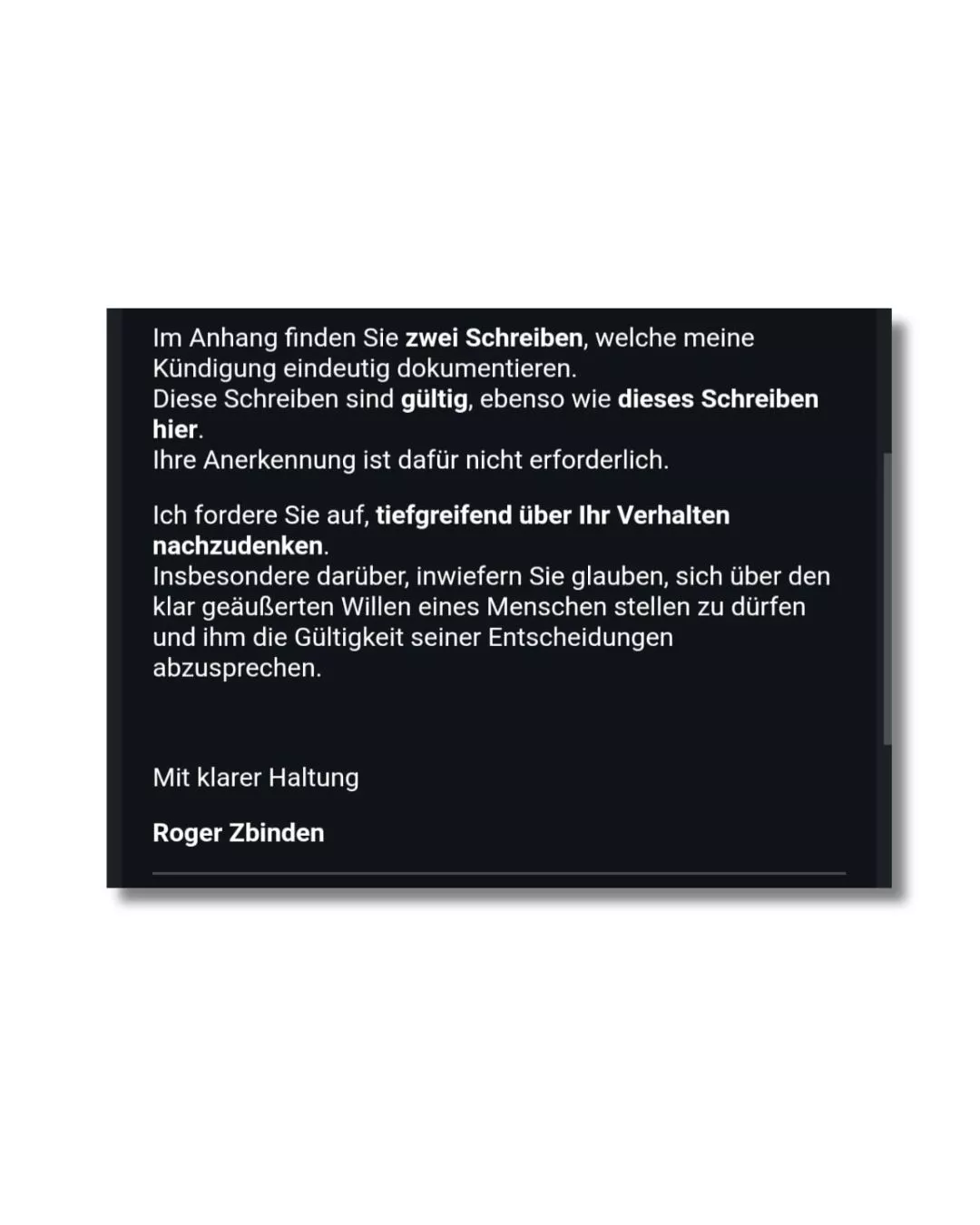 Schreiben 8 - ungültige Adresse