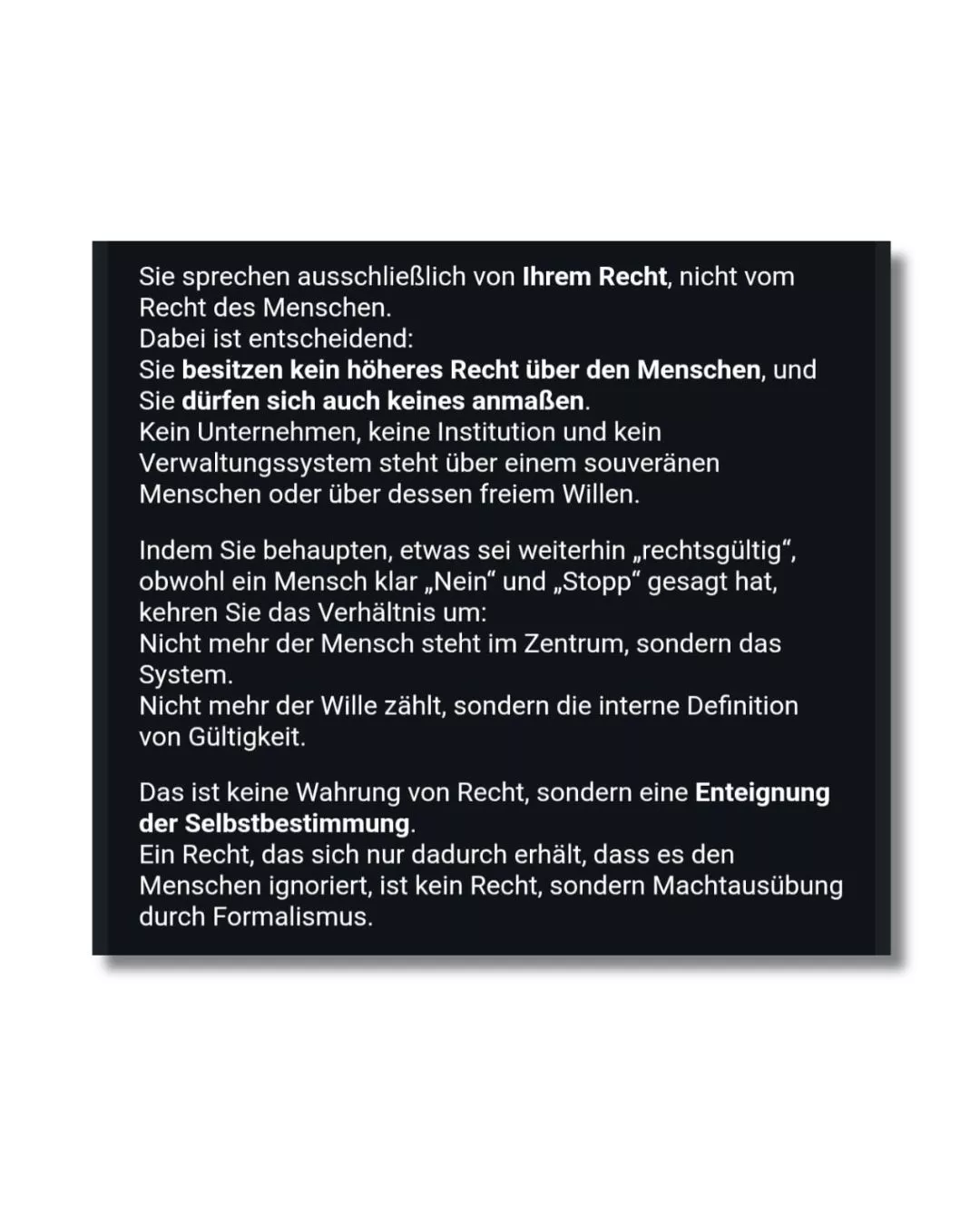 Schreiben 6 - ungültige Adresse