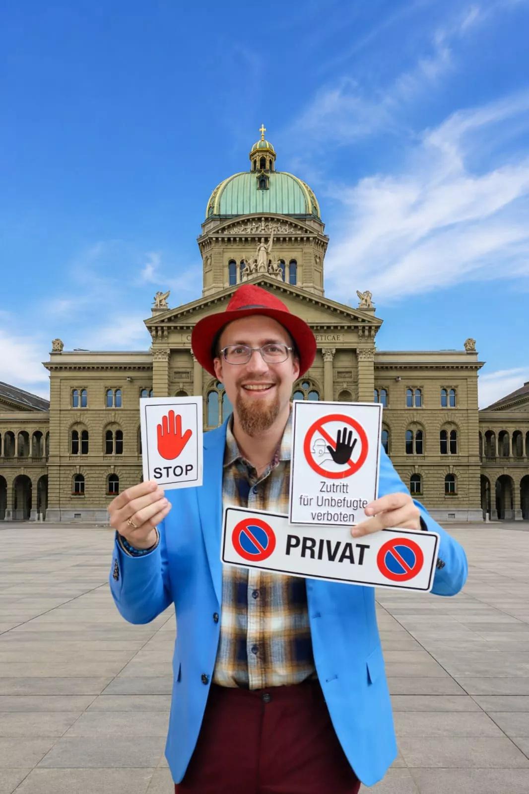 Roger Zbinden vor dem Bundeshaus